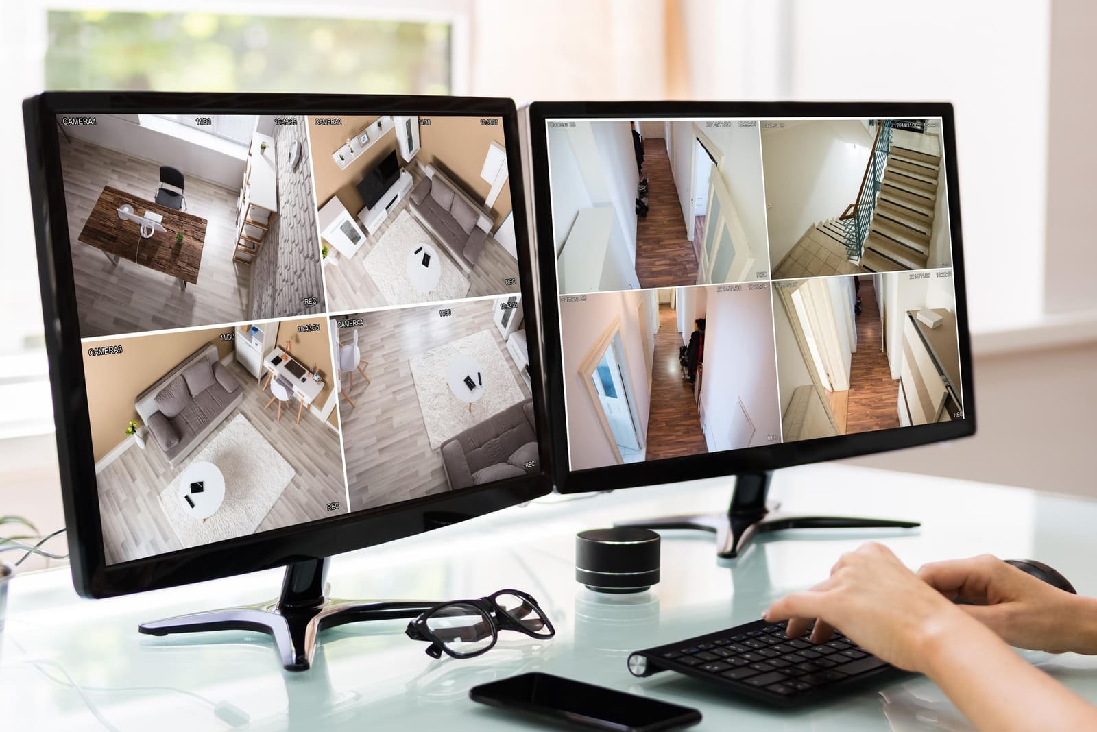 NVR IP camera network using Ethernet connections